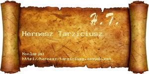 Hernesz Tarziciusz névjegykártya
